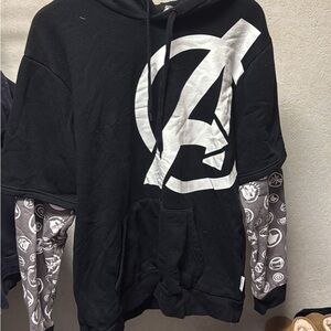 Marvel Black and White Avengers Hoodie